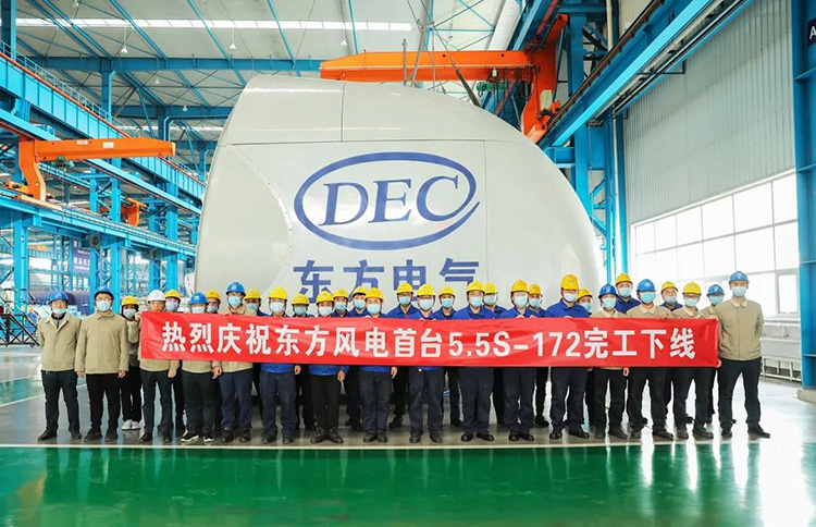 開啟“6MW時代”！國內(nèi)陸上單機容量最大風(fēng)電機組下線